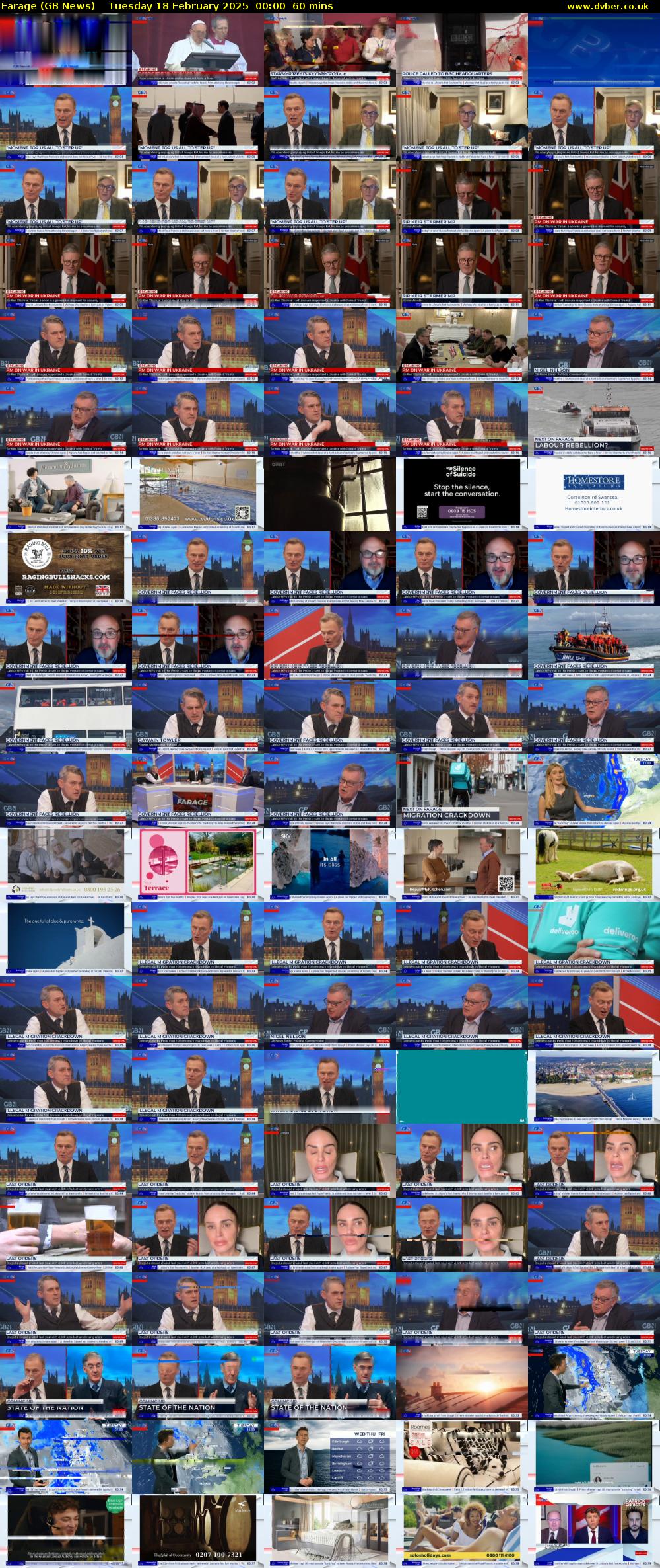 Farage (GB News) Tuesday 18 February 2025 00:00 - 01:00