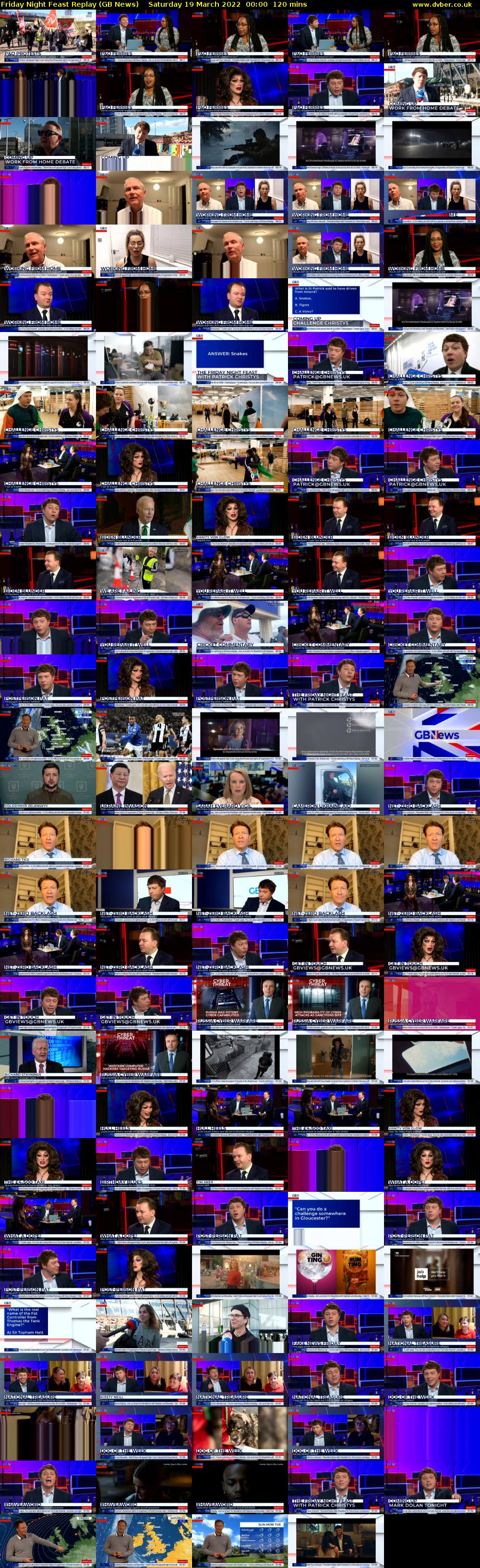 Friday Night Feast Replay (GB News) Saturday 19 March 2022 00:00 - 02:00
