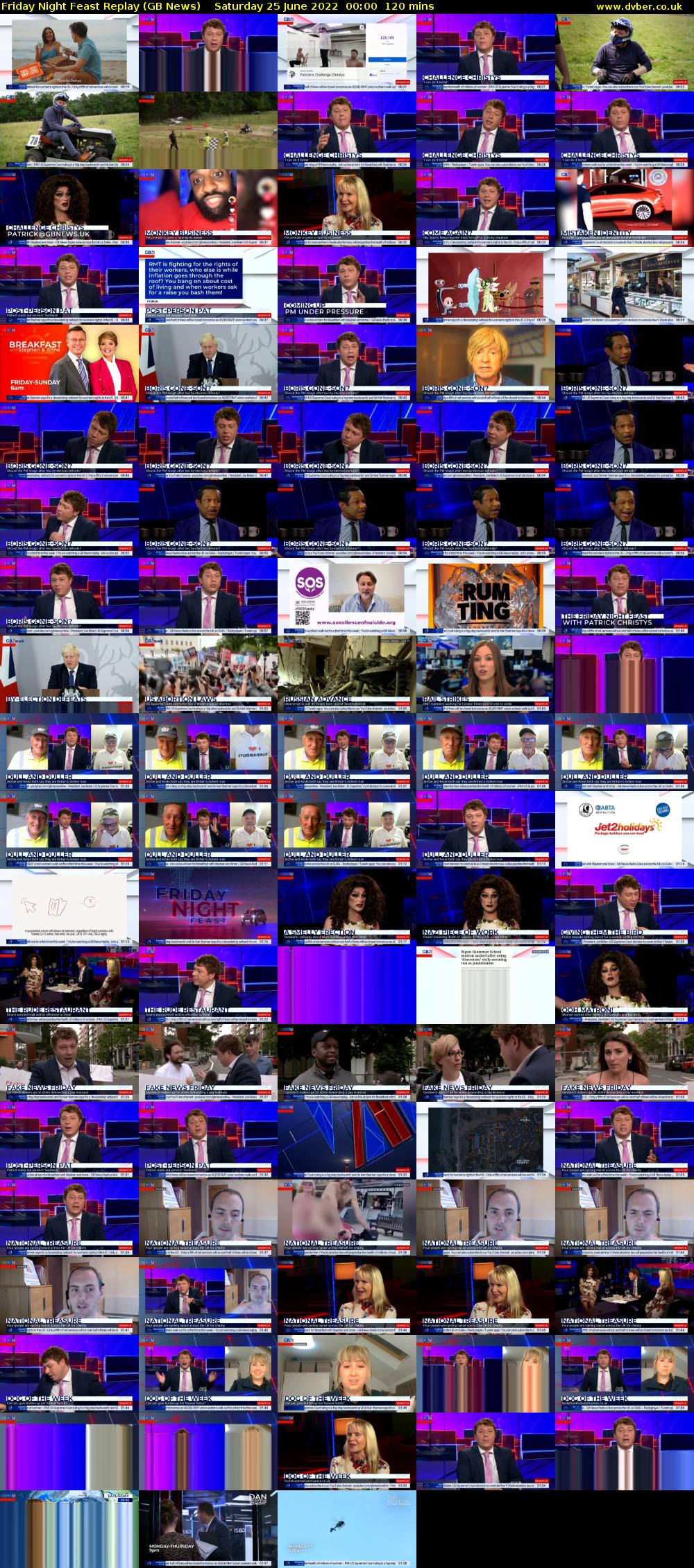 Friday Night Feast Replay (GB News) Saturday 25 June 2022 00:00 - 02:00