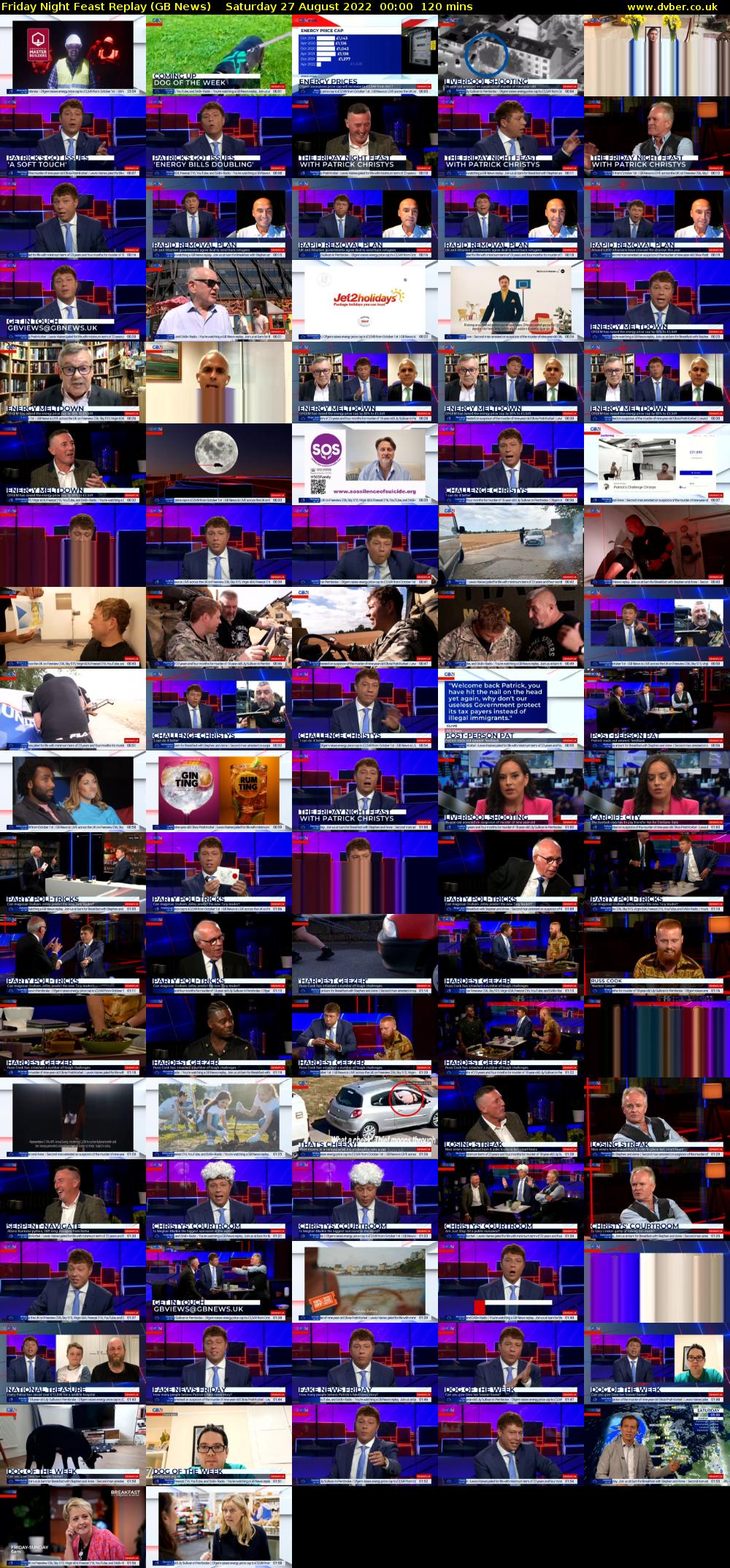 Friday Night Feast Replay (GB News) Saturday 27 August 2022 00:00 - 02:00