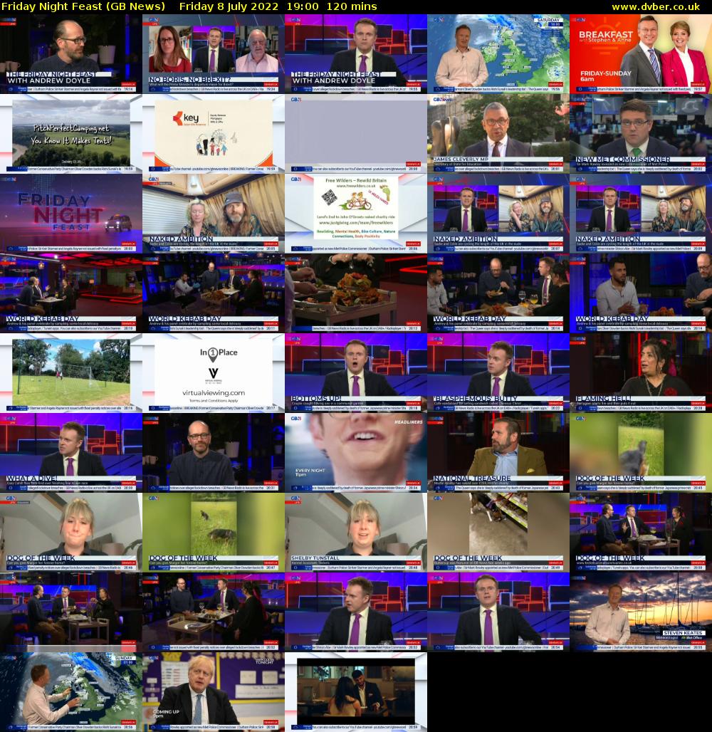 Friday Night Feast (GB News) Friday 8 July 2022 19:00 - 21:00