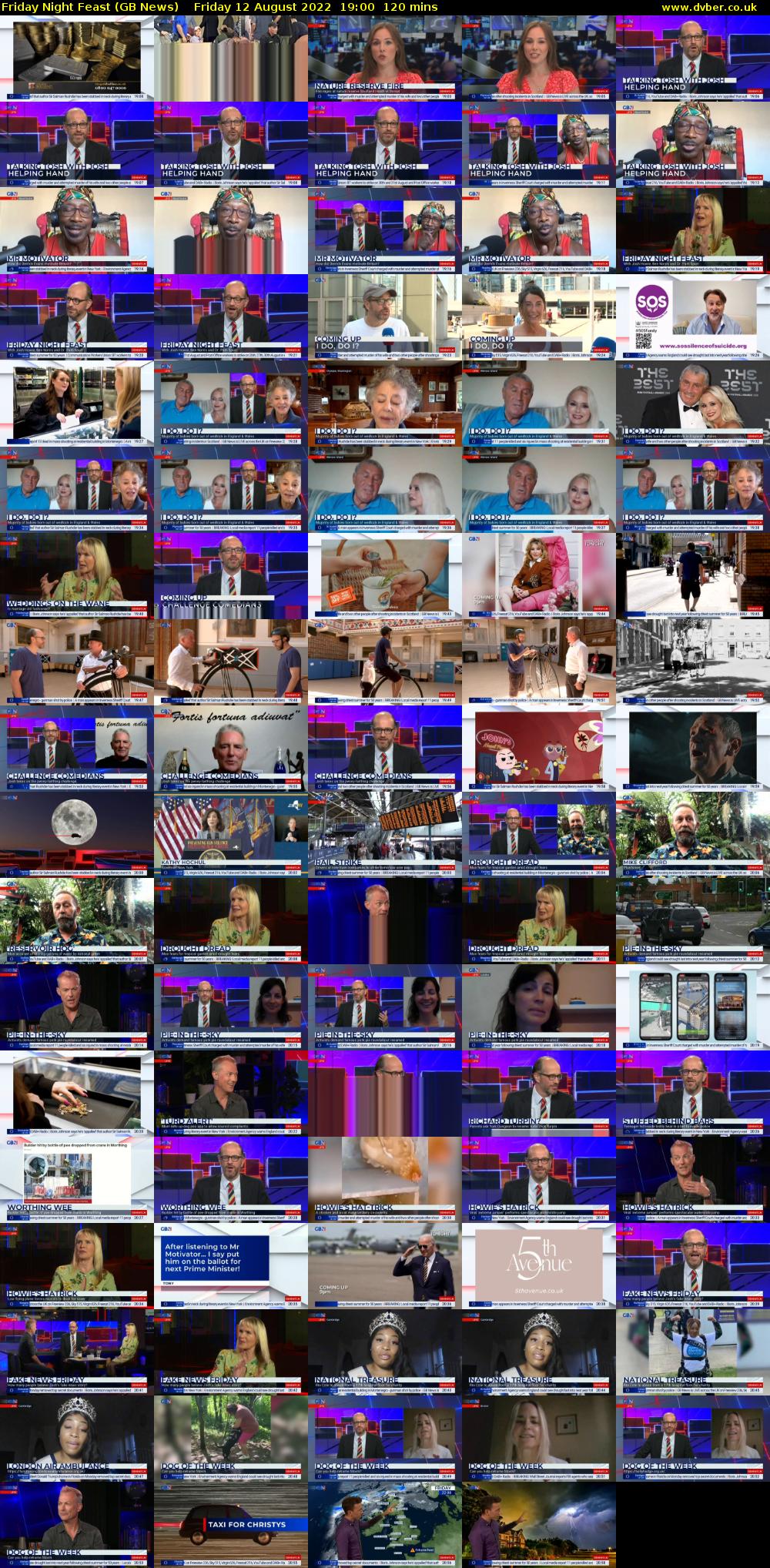Friday Night Feast (GB News) Friday 12 August 2022 19:00 - 21:00