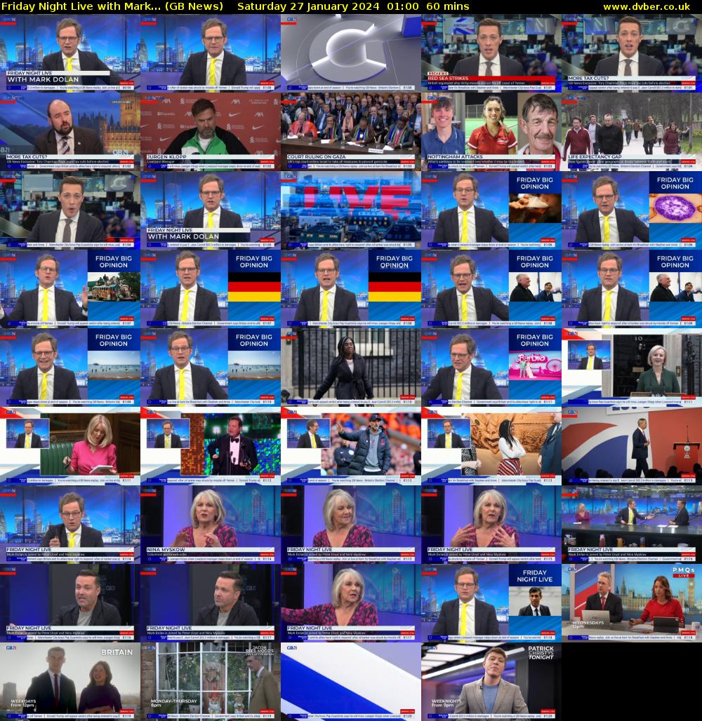 Friday Night Live with Mark... (GB News) Saturday 27 January 2024 01:00 - 02:00