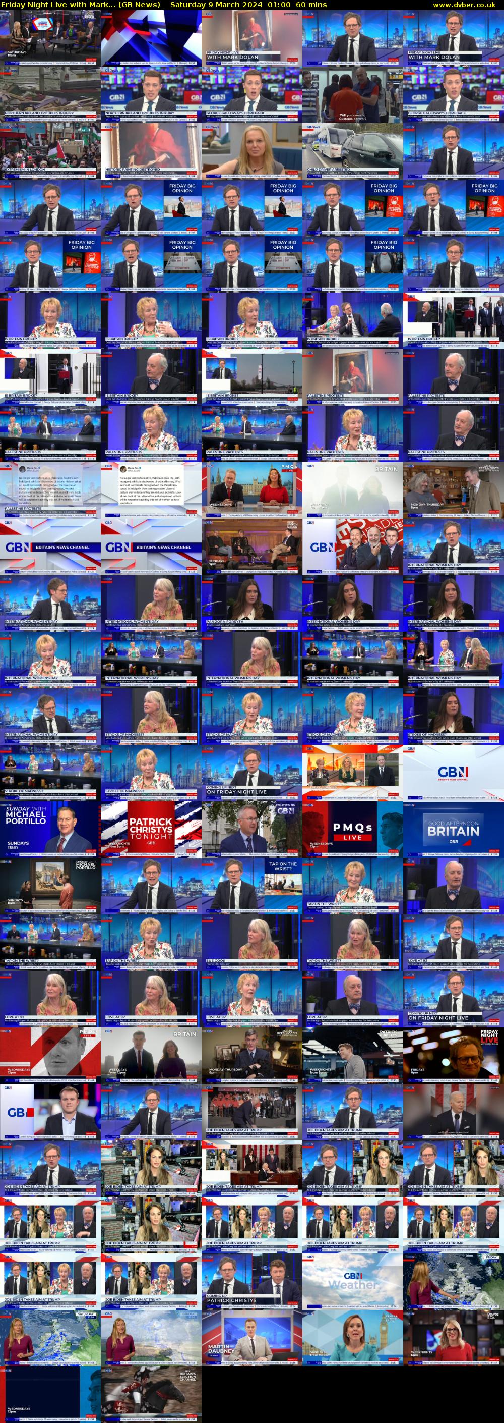 Friday Night Live with Mark... (GB News) Saturday 9 March 2024 01:00 - 02:00