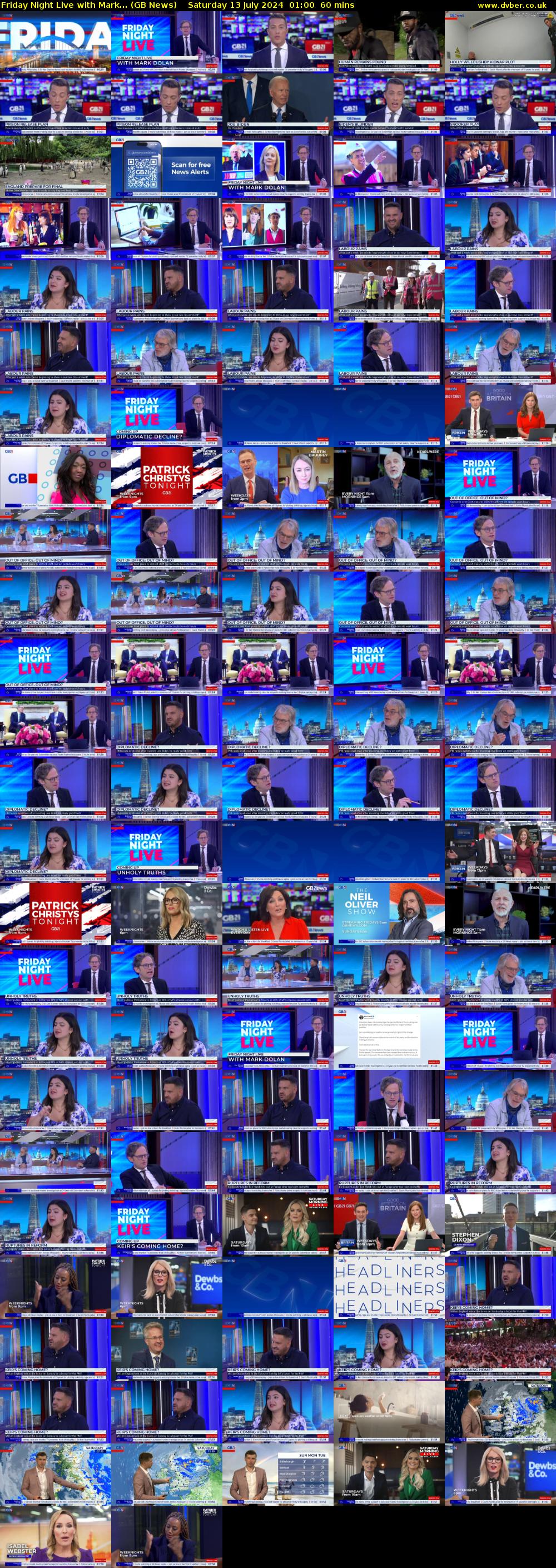 Friday Night Live with Mark... (GB News) Saturday 13 July 2024 01:00 - 02:00