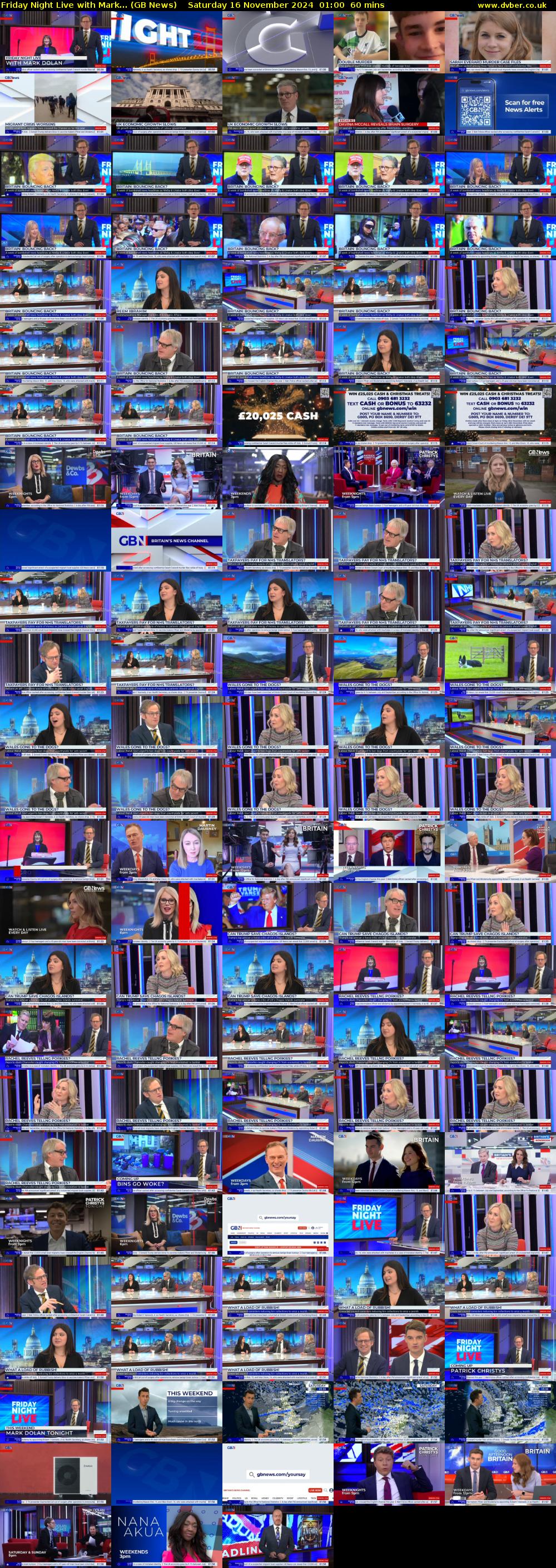 Friday Night Live with Mark... (GB News) Saturday 16 November 2024 01:00 - 02:00