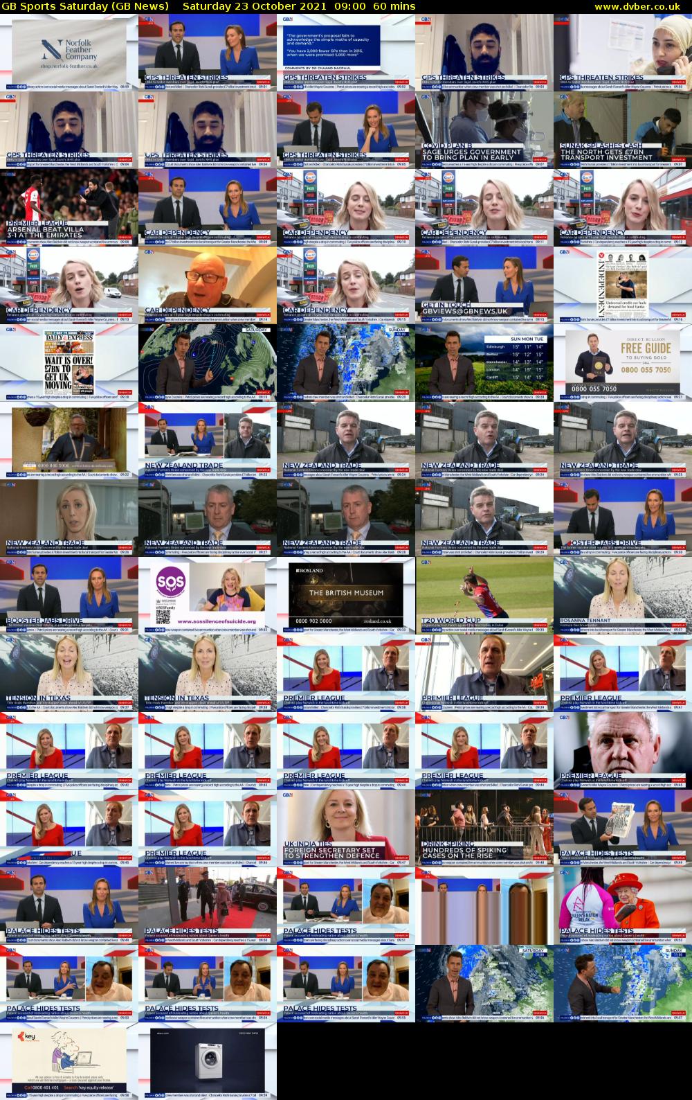 GB Sports Saturday (GB News) Saturday 23 October 2021 09:00 - 10:00