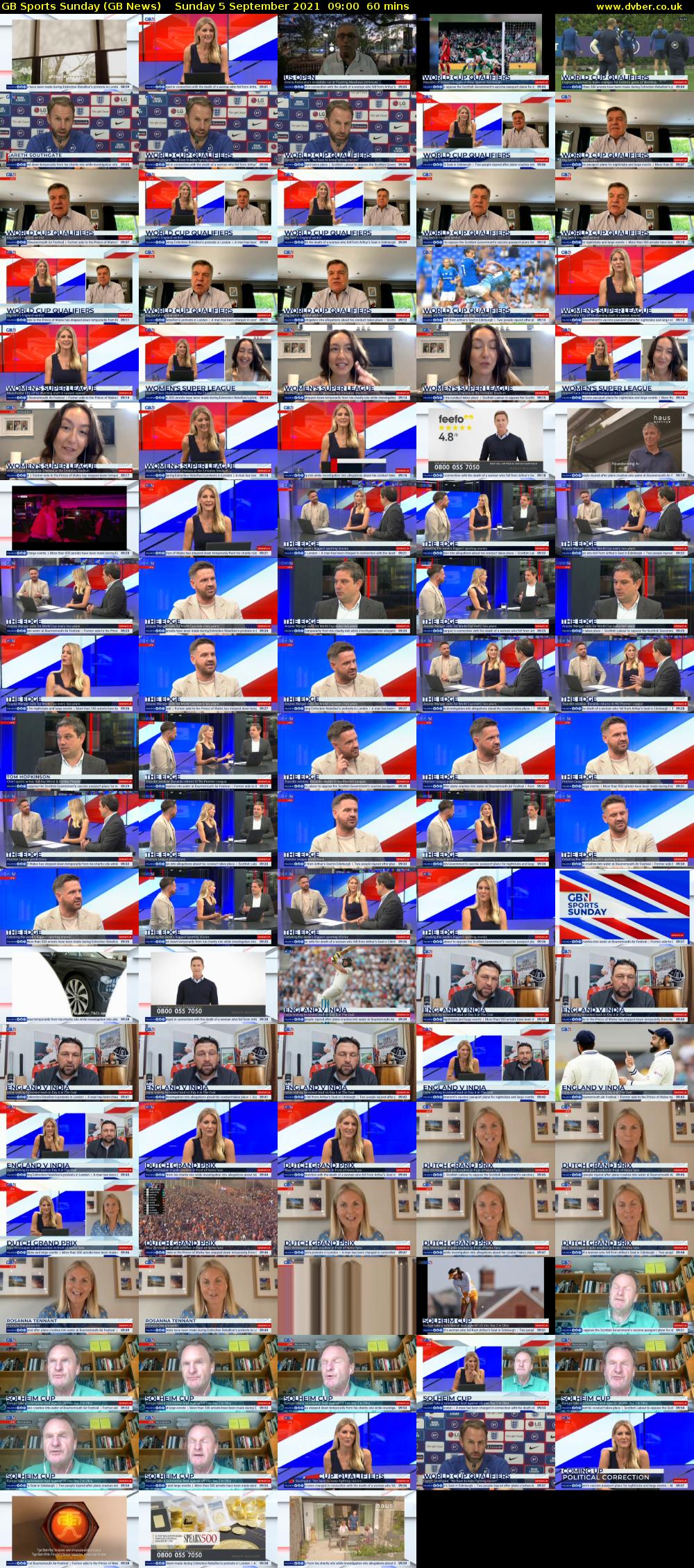 GB Sports Sunday (GB News) Sunday 5 September 2021 09:00 - 10:00