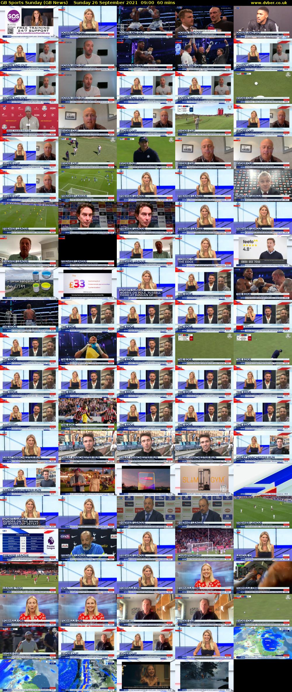 GB Sports Sunday (GB News) Sunday 26 September 2021 09:00 - 10:00