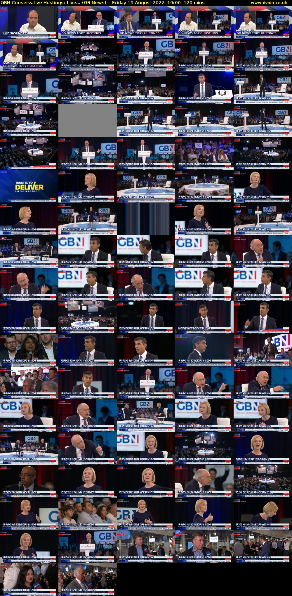GBN Conservative Hustings: Live... (GB News) Friday 19 August 2022 19:00 - 21:00