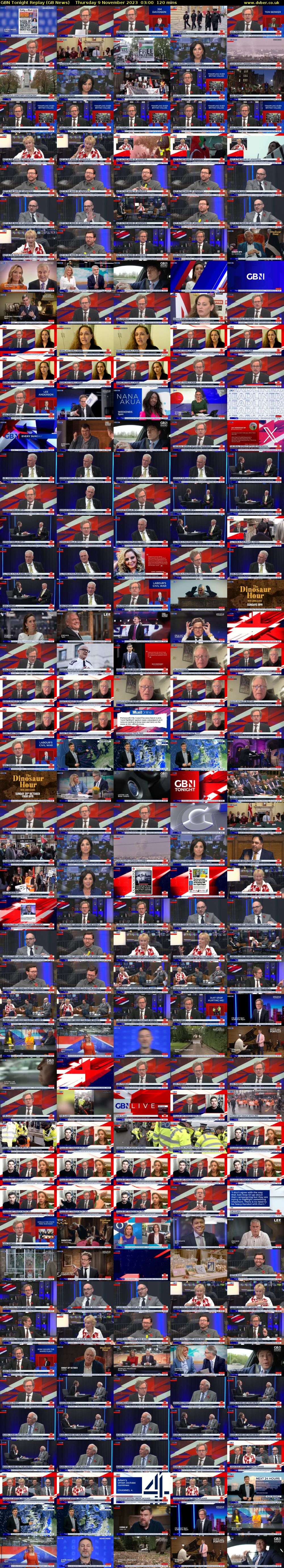 GBN Tonight Replay (GB News) Thursday 9 November 2023 03:00 - 05:00