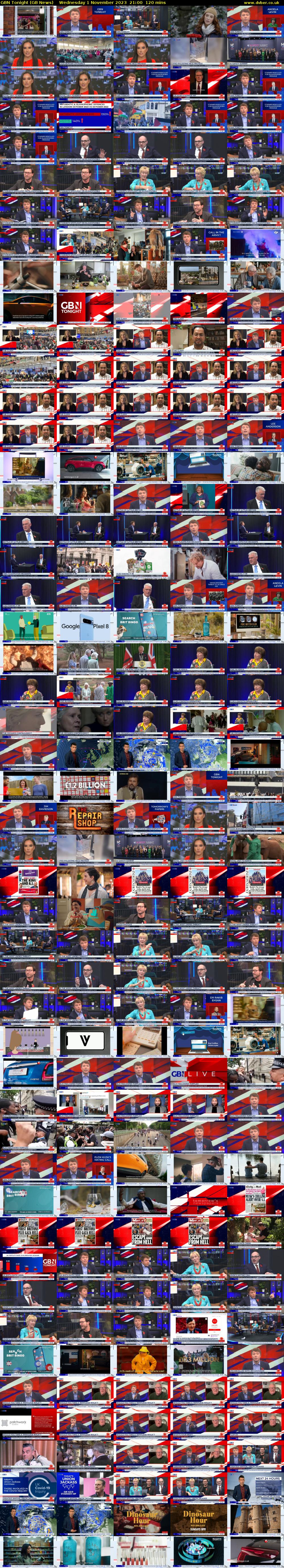GBN Tonight (GB News) Wednesday 1 November 2023 21:00 - 23:00
