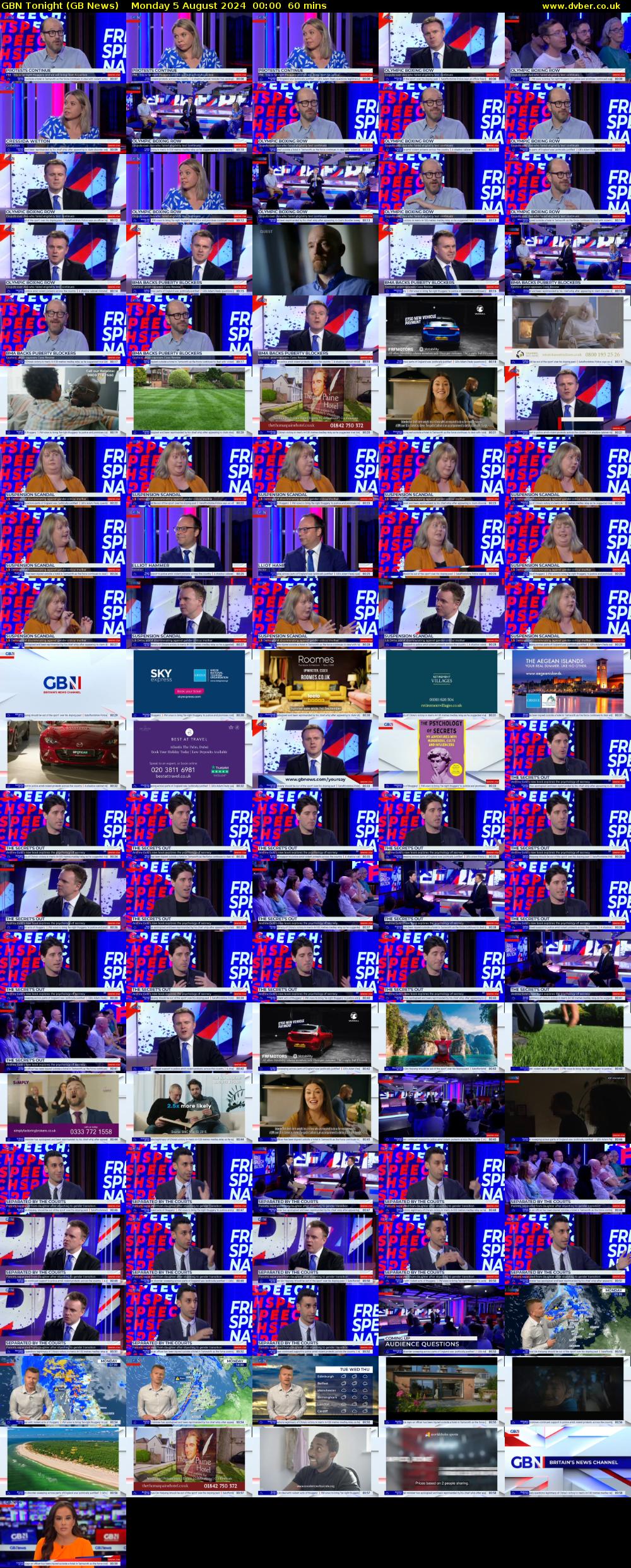 GBN Tonight (GB News) Monday 5 August 2024 00:00 - 01:00