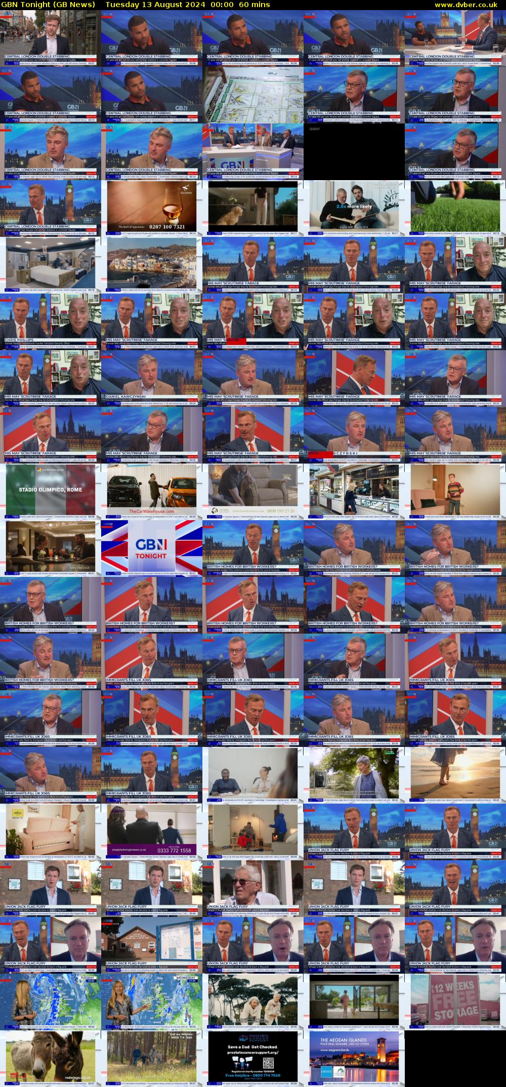 GBN Tonight (GB News) Tuesday 13 August 2024 00:00 - 01:00