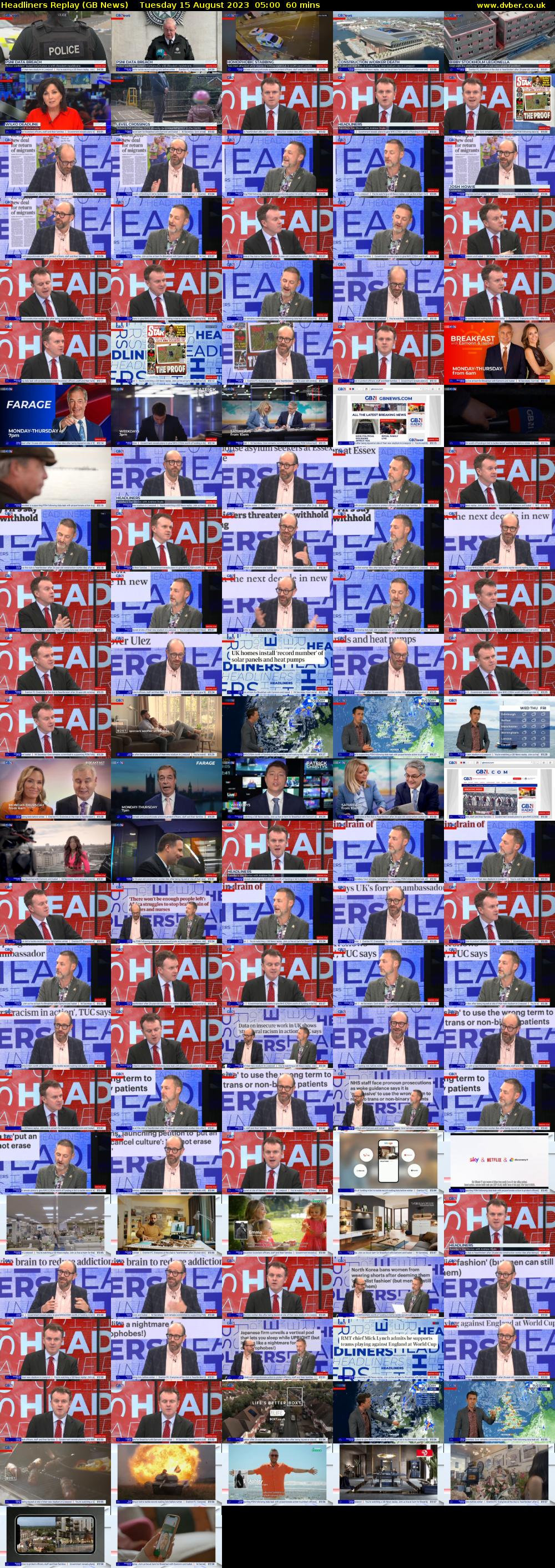 Headliners Replay (GB News) Tuesday 15 August 2023 05:00 - 06:00
