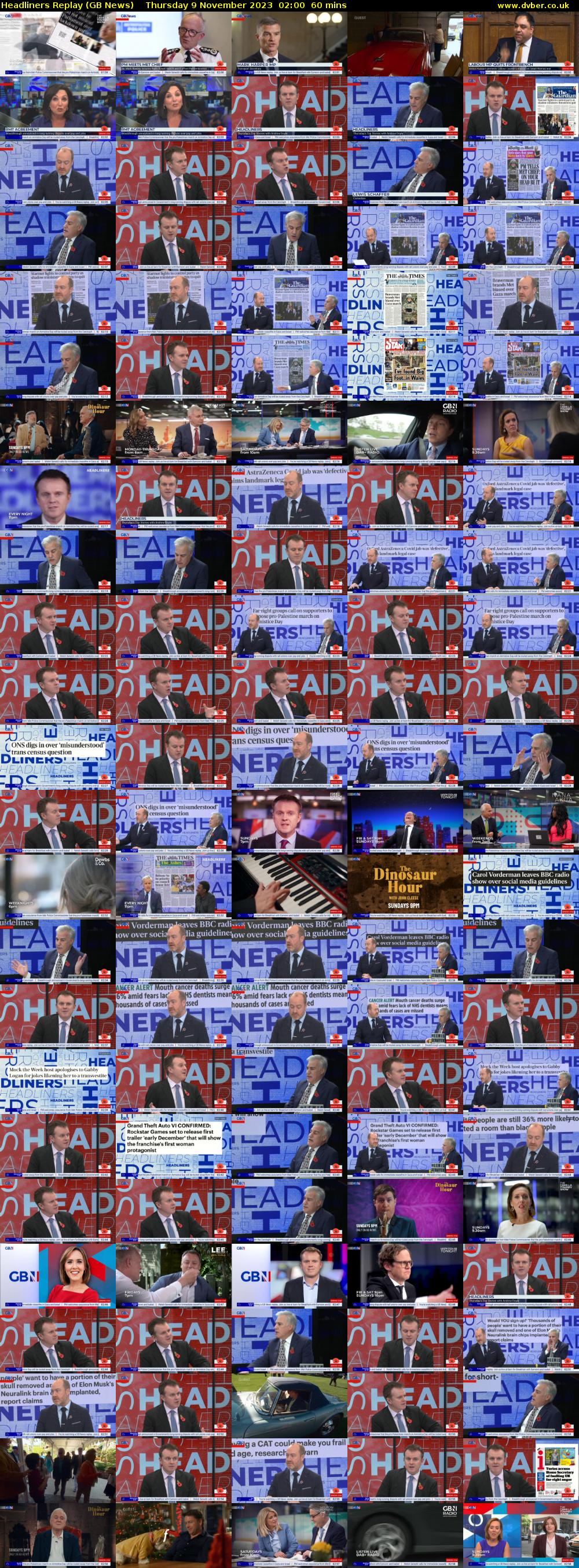 Headliners Replay (GB News) Thursday 9 November 2023 02:00 - 03:00