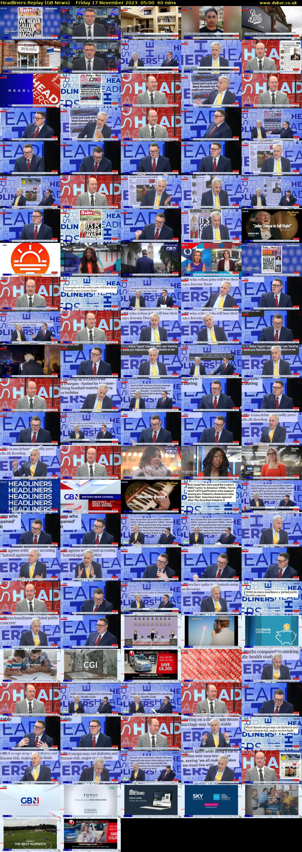 Headliners Replay (GB News) Friday 17 November 2023 05:00 - 06:00