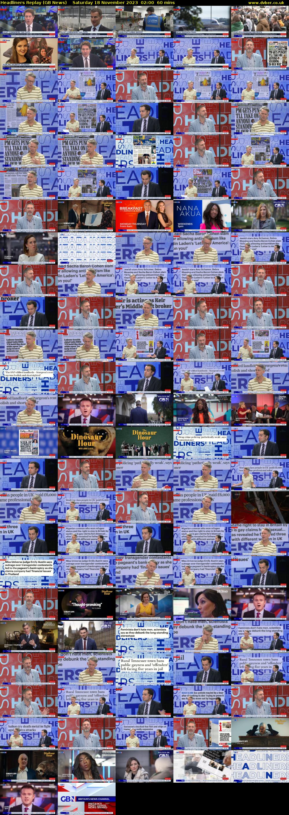 Headliners Replay (GB News) Saturday 18 November 2023 02:00 - 03:00