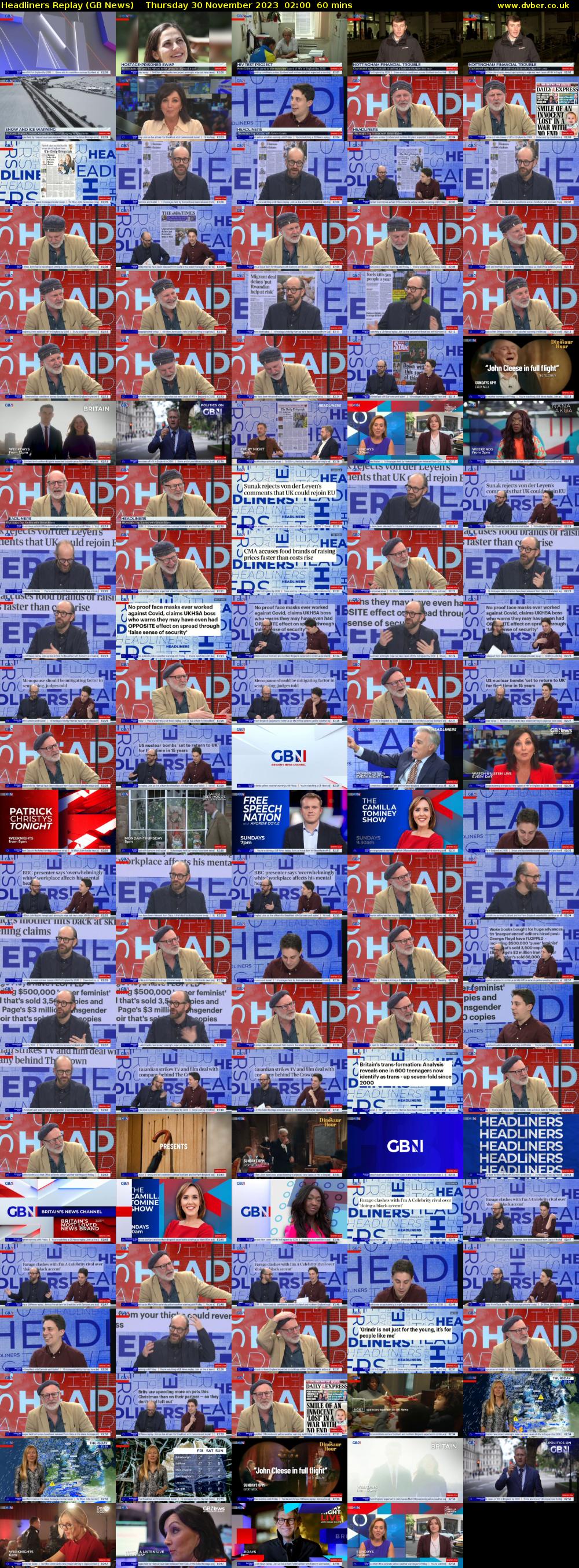 Headliners Replay (GB News) Thursday 30 November 2023 02:00 - 03:00
