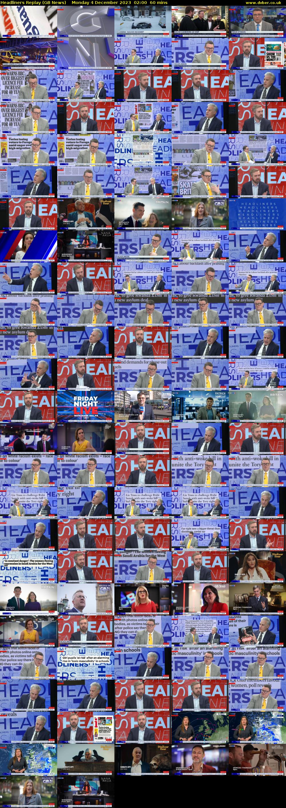 Headliners Replay (GB News) Monday 4 December 2023 02:00 - 03:00