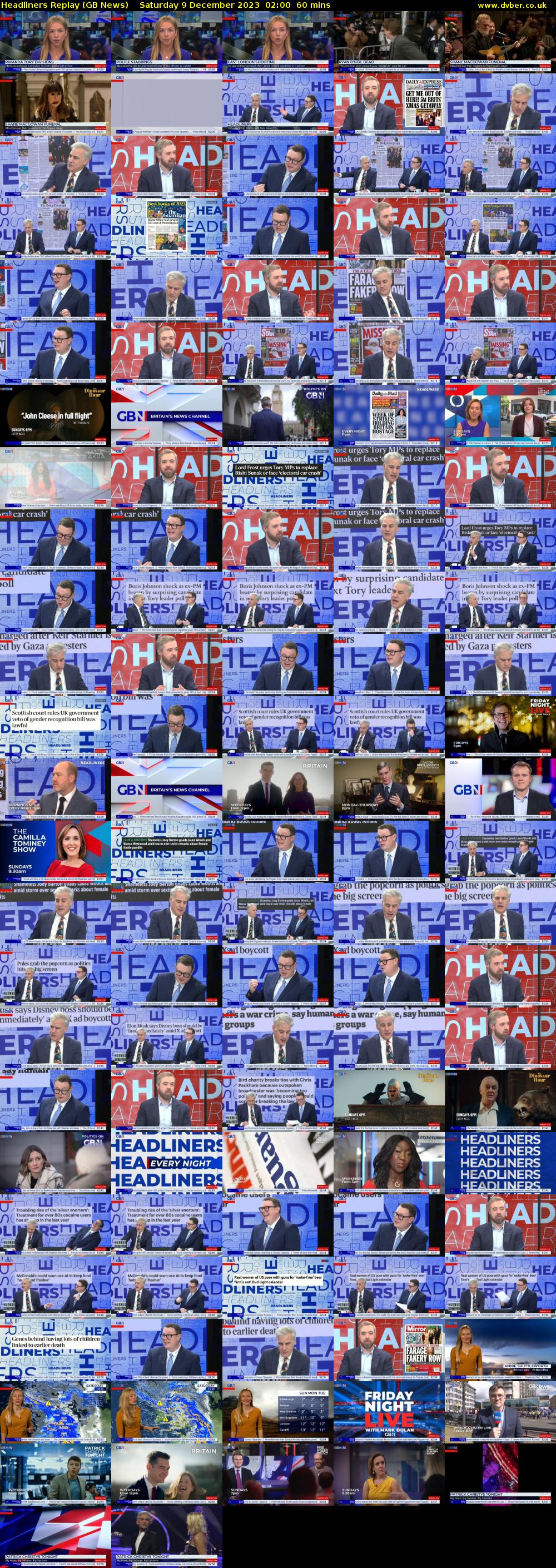 Headliners Replay (GB News) Saturday 9 December 2023 02:00 - 03:00