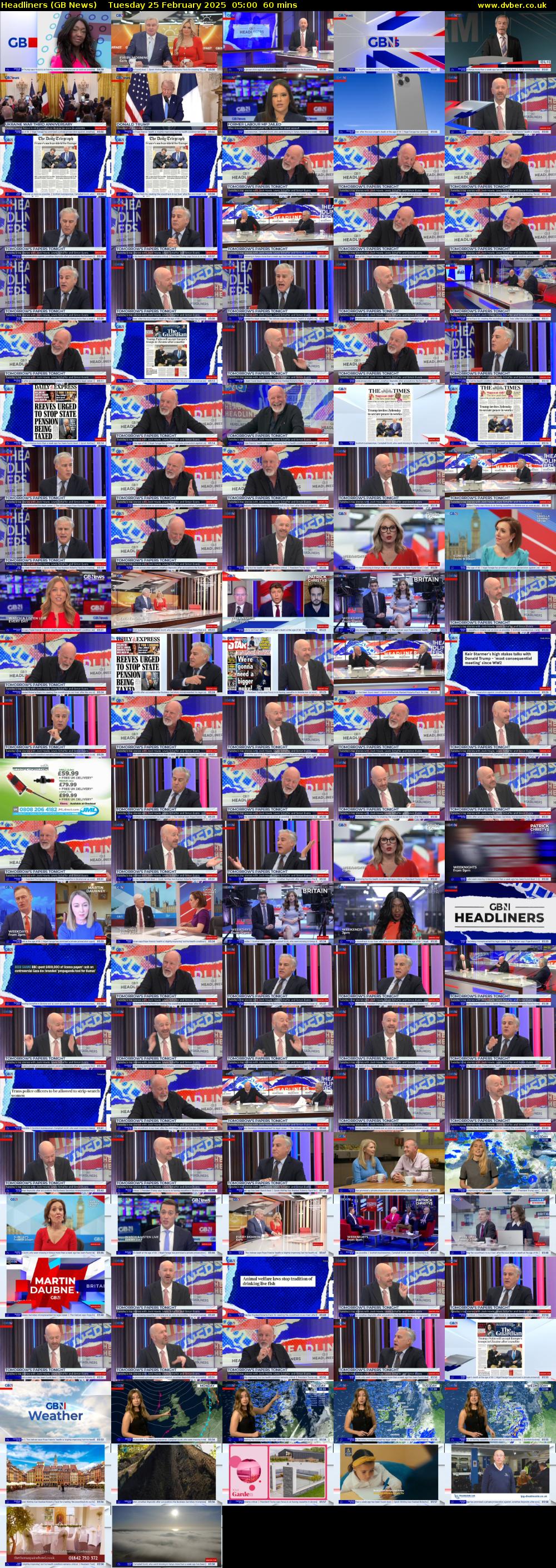 Headliners (GB News) Tuesday 25 February 2025 05:00 - 06:00