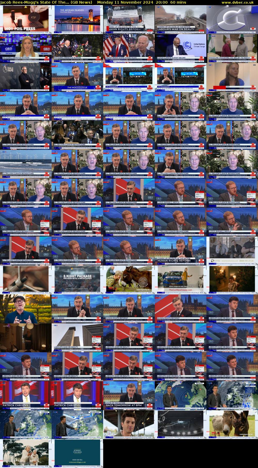 Jacob Rees-Mogg's State Of The... (GB News) Monday 11 November 2024 20:00 - 21:00