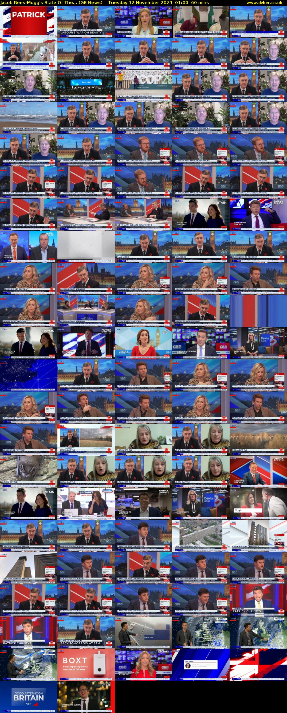 Jacob Rees-Mogg's State Of The... (GB News) Tuesday 12 November 2024 01:00 - 02:00