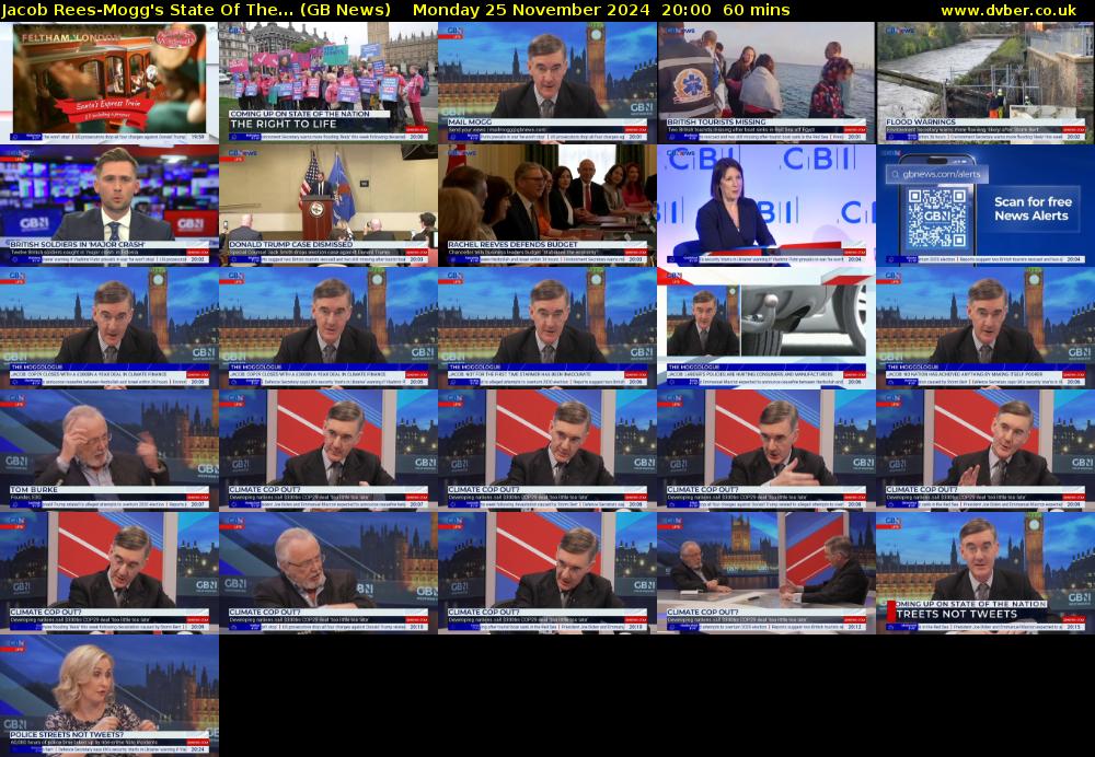 Jacob Rees-Mogg's State Of The... (GB News) Monday 25 November 2024 20:00 - 21:00