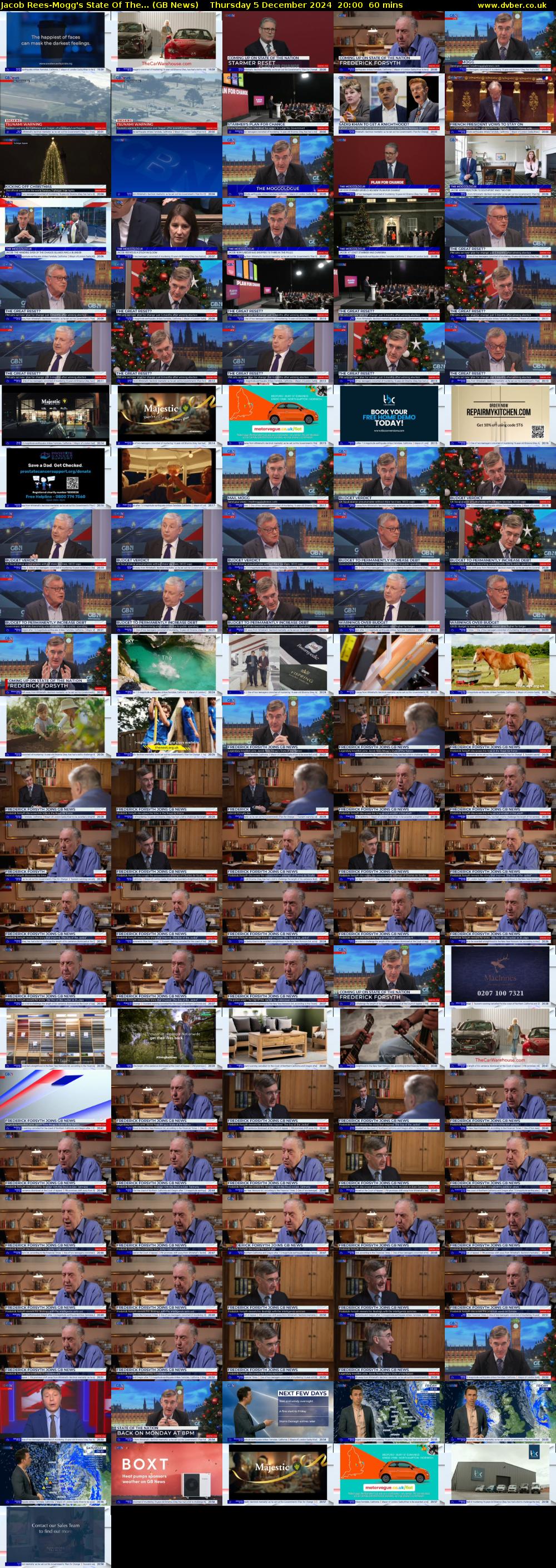 Jacob Rees-Mogg's State Of The... (GB News) Thursday 5 December 2024 20:00 - 21:00