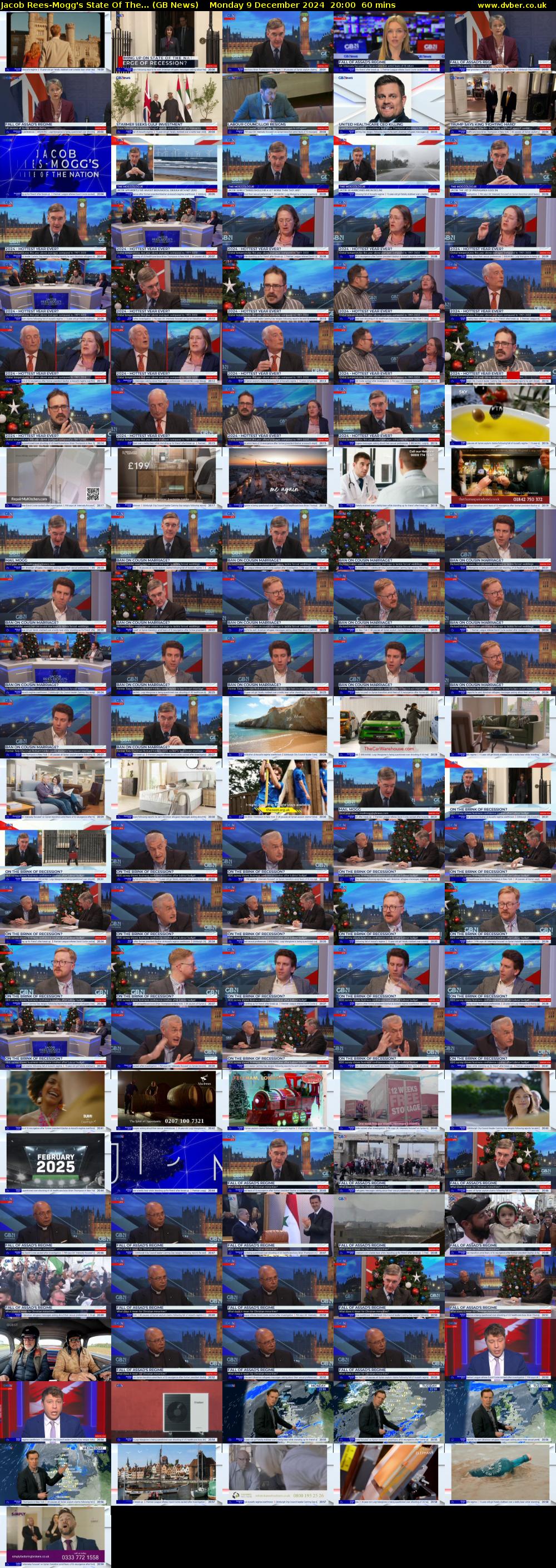 Jacob Rees-Mogg's State Of The... (GB News) Monday 9 December 2024 20:00 - 21:00