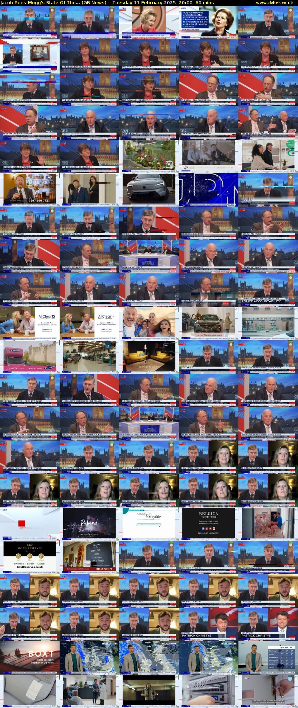 Jacob Rees-Mogg's State Of The... (GB News) Tuesday 11 February 2025 20:00 - 21:00