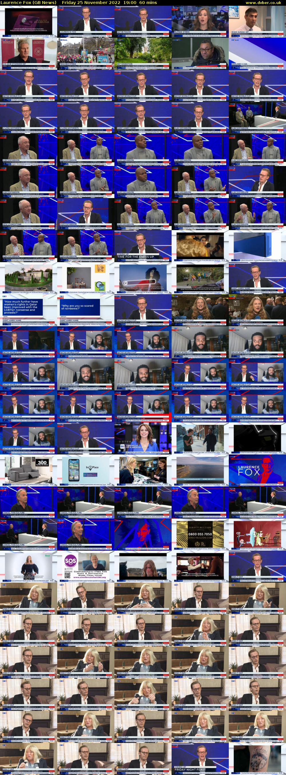 Laurence Fox (GB News) Friday 25 November 2022 19:00 - 20:00