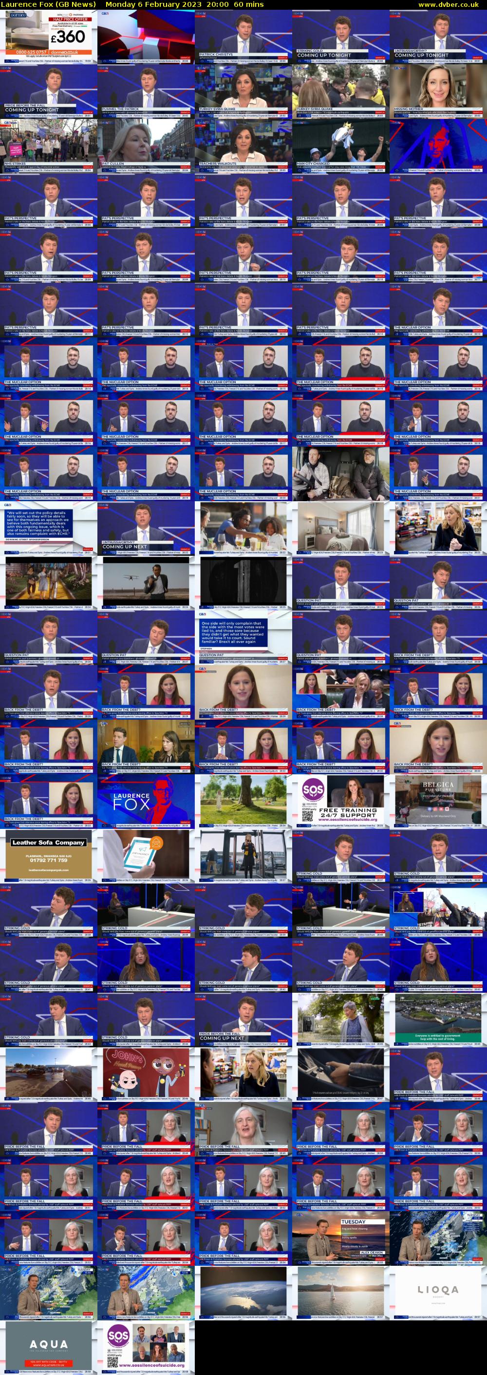 Laurence Fox (GB News) Monday 6 February 2023 20:00 - 21:00