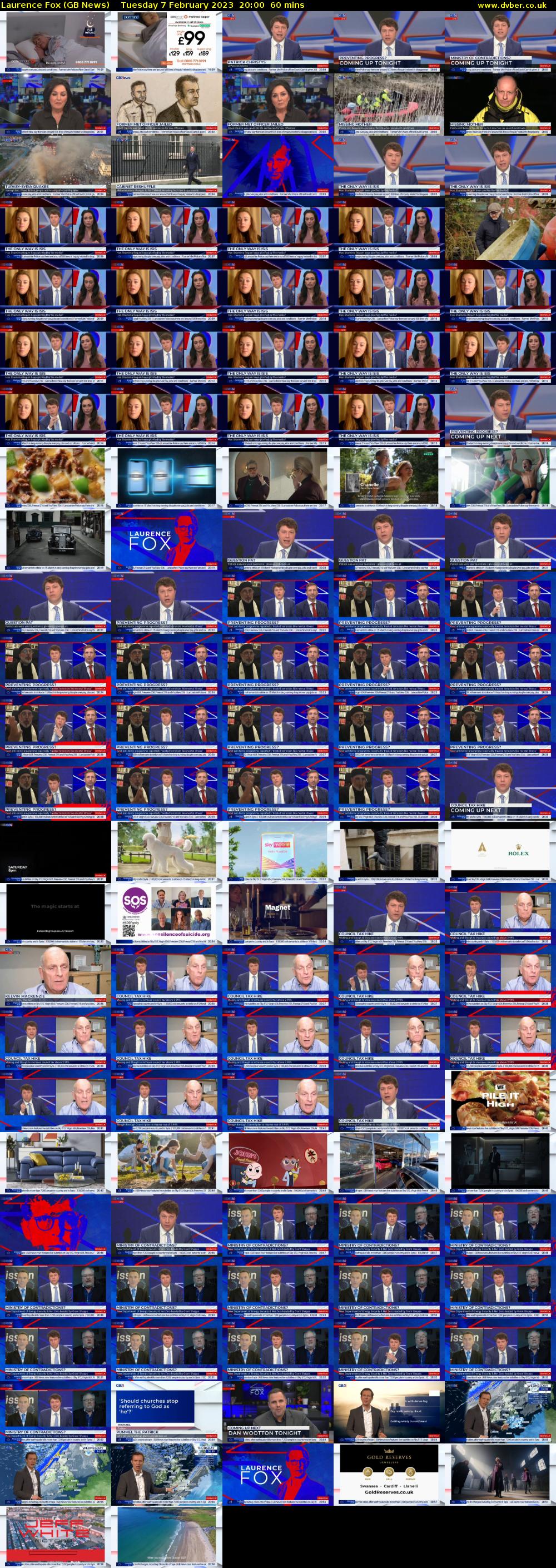 Laurence Fox (GB News) Tuesday 7 February 2023 20:00 - 21:00