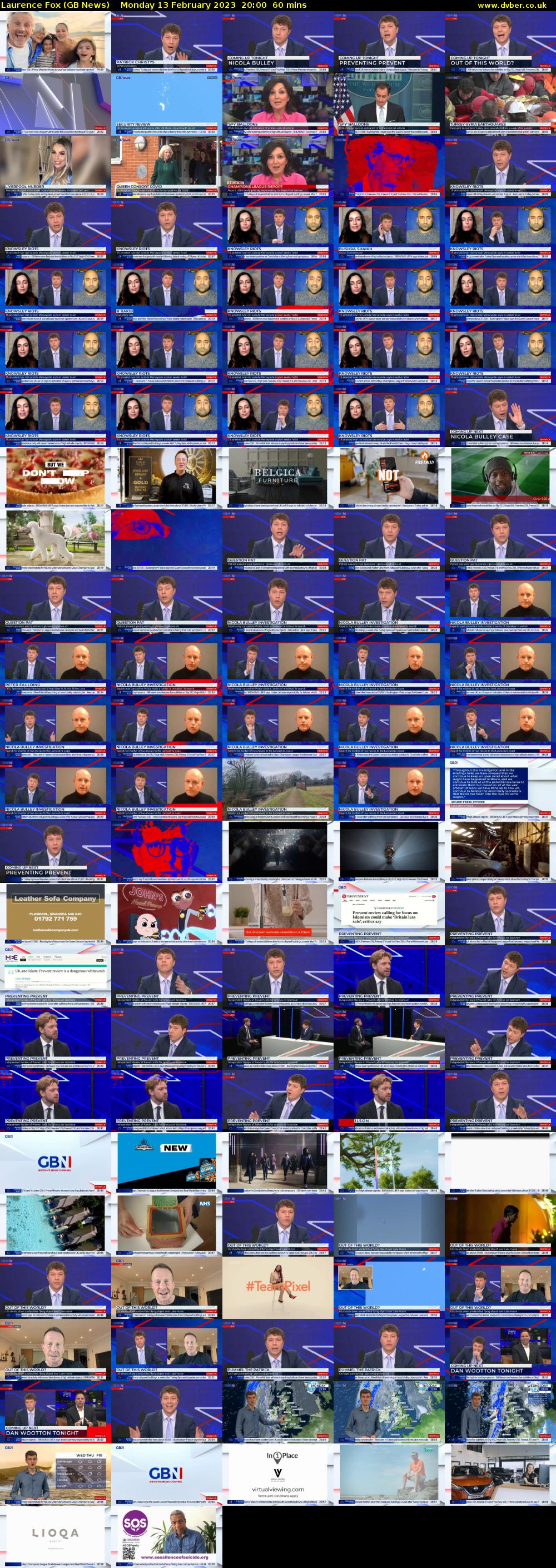 Laurence Fox (GB News) Monday 13 February 2023 20:00 - 21:00