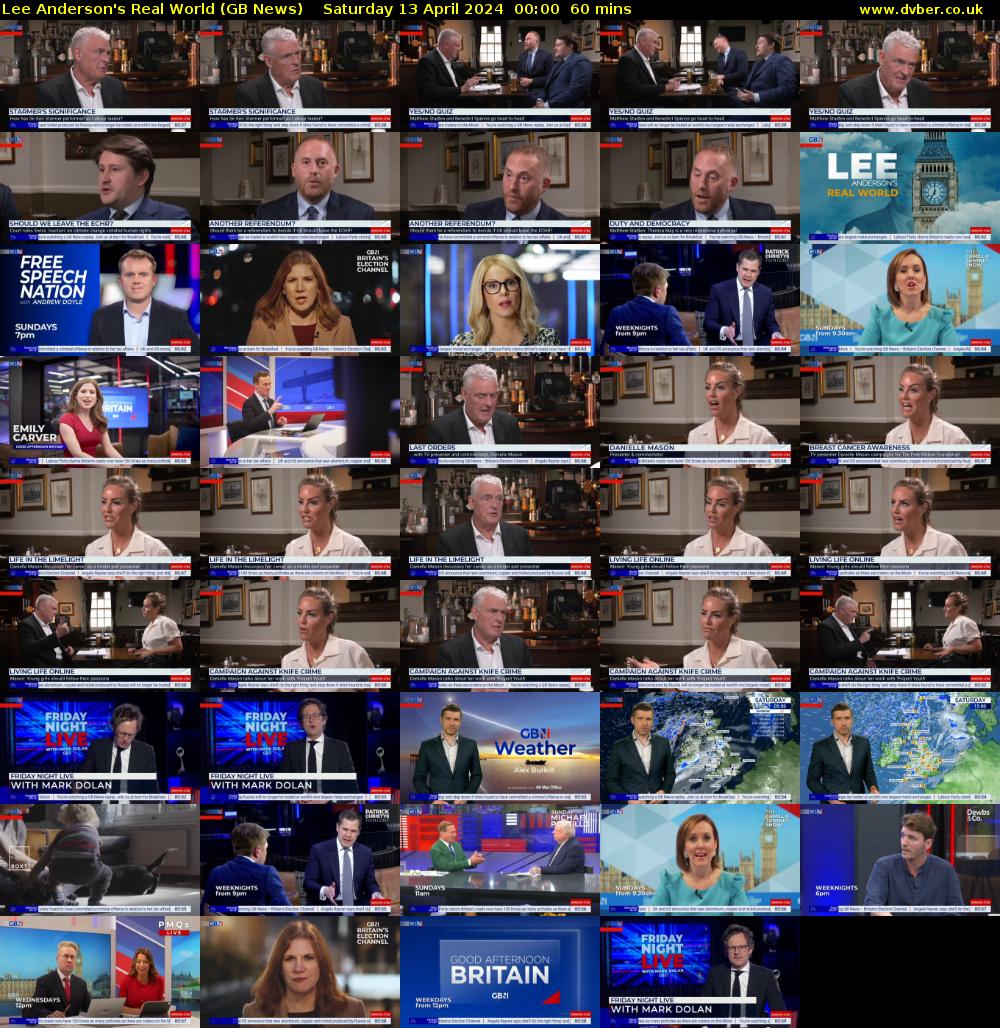 Lee Anderson's Real World (GB News) Saturday 13 April 2024 00:00 - 01:00