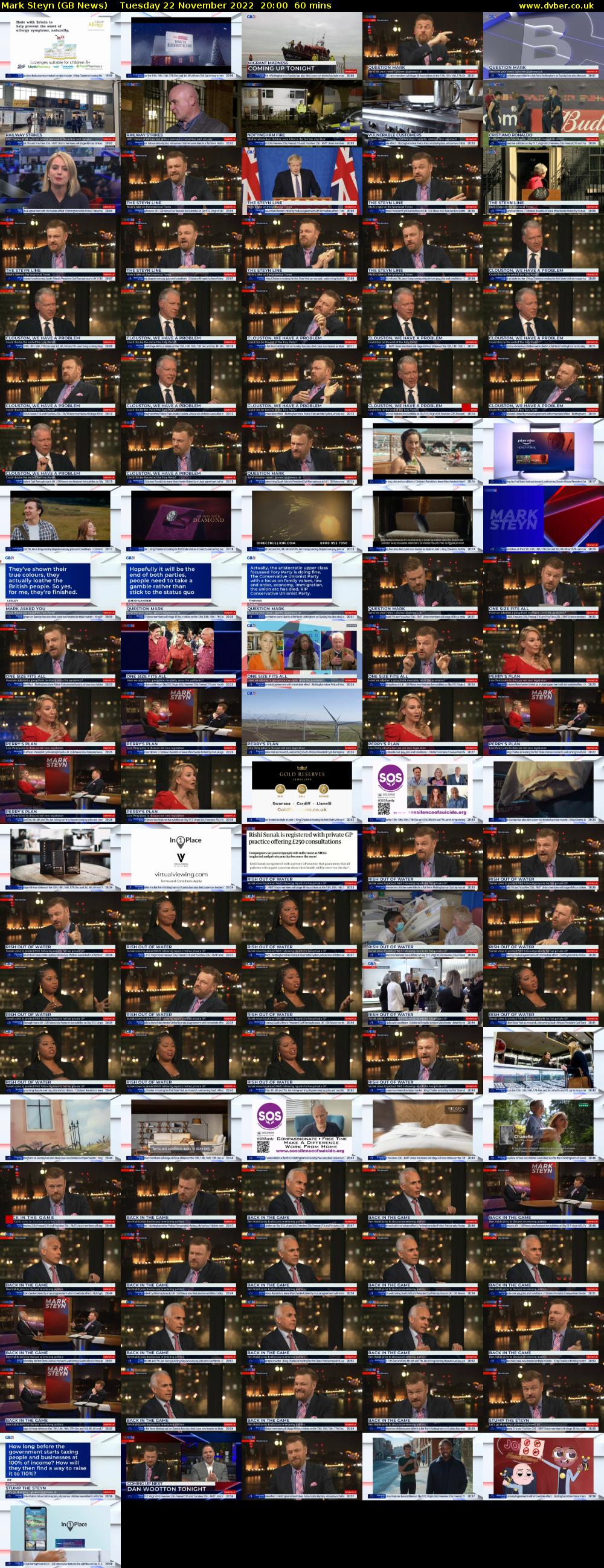 Mark Steyn (GB News) Tuesday 22 November 2022 20:00 - 21:00