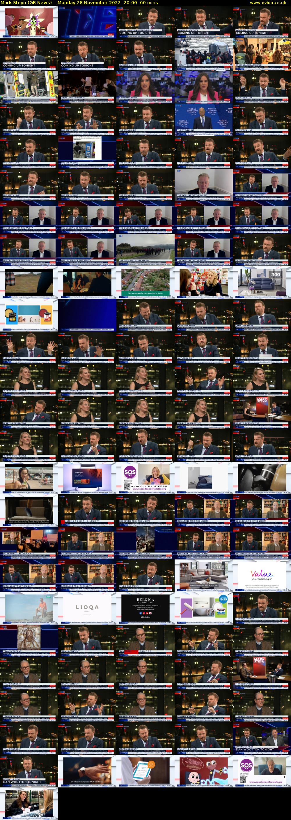 Mark Steyn (GB News) Monday 28 November 2022 20:00 - 21:00