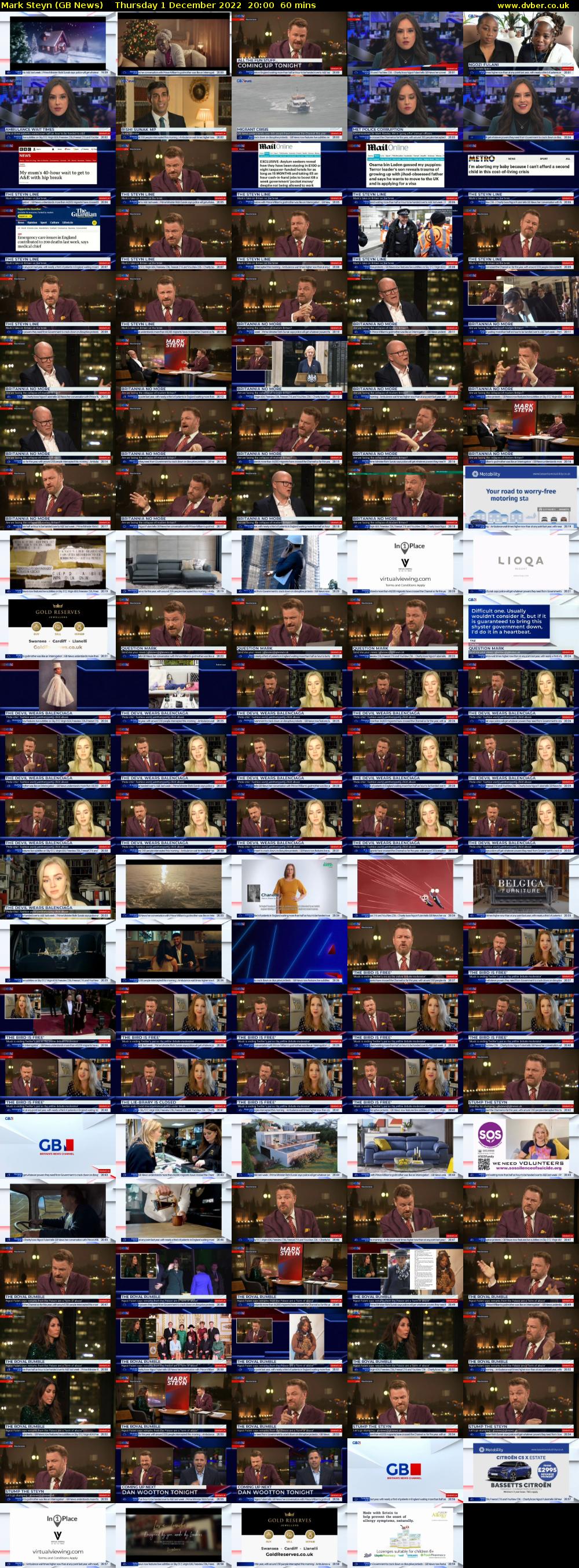 Mark Steyn (GB News) Thursday 1 December 2022 20:00 - 21:00