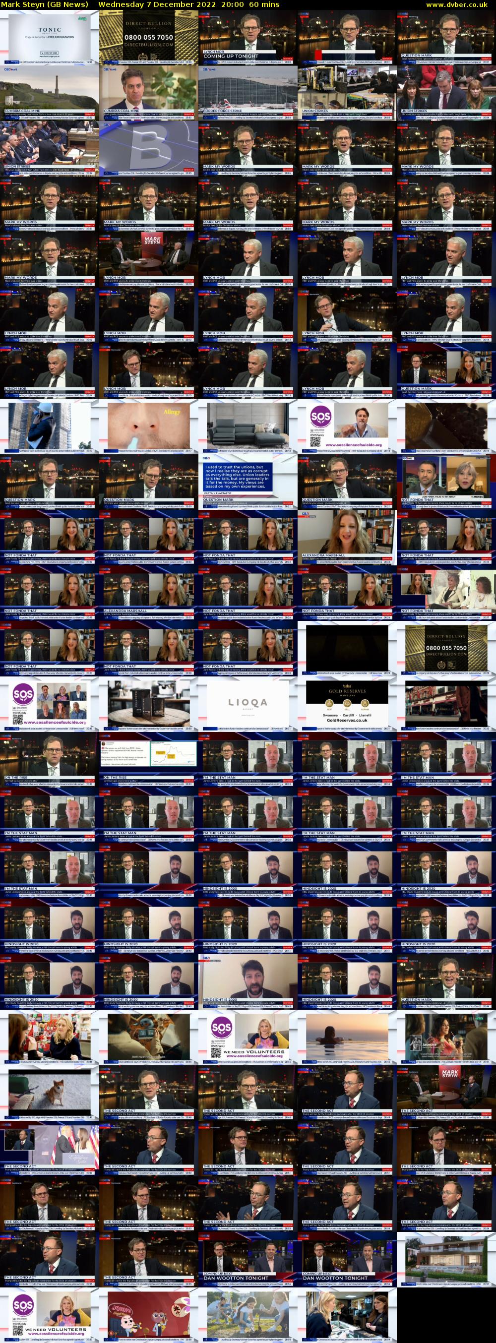 Mark Steyn (GB News) Wednesday 7 December 2022 20:00 - 21:00