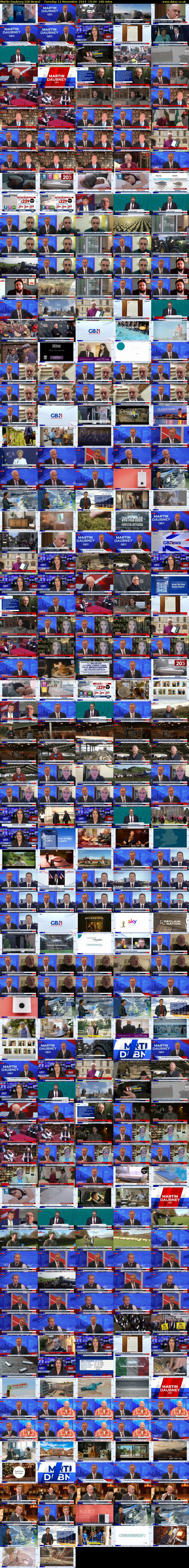 Martin Daubney (GB News) Tuesday 12 November 2024 15:00 - 18:00