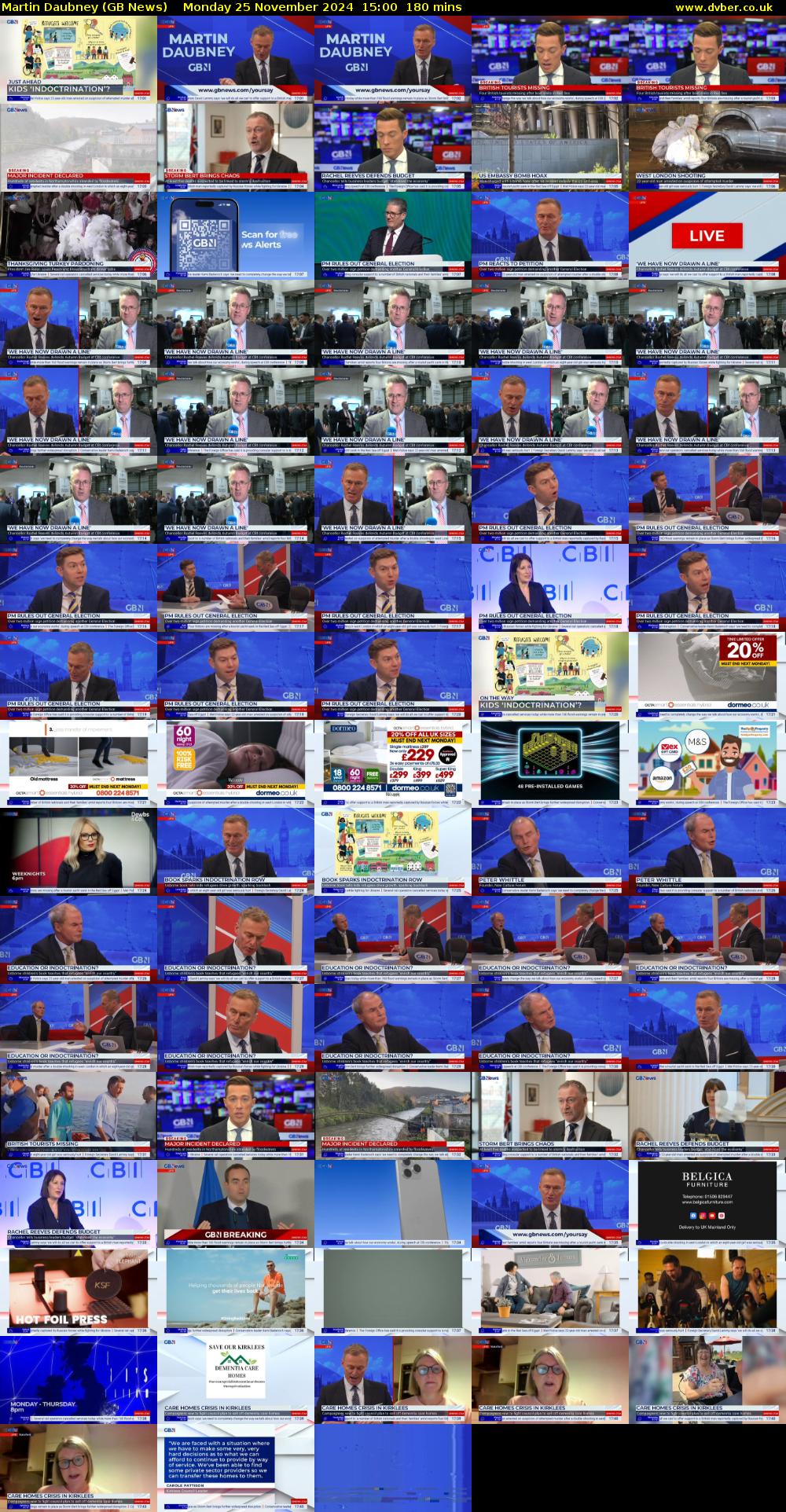 Martin Daubney (GB News) Monday 25 November 2024 15:00 - 18:00