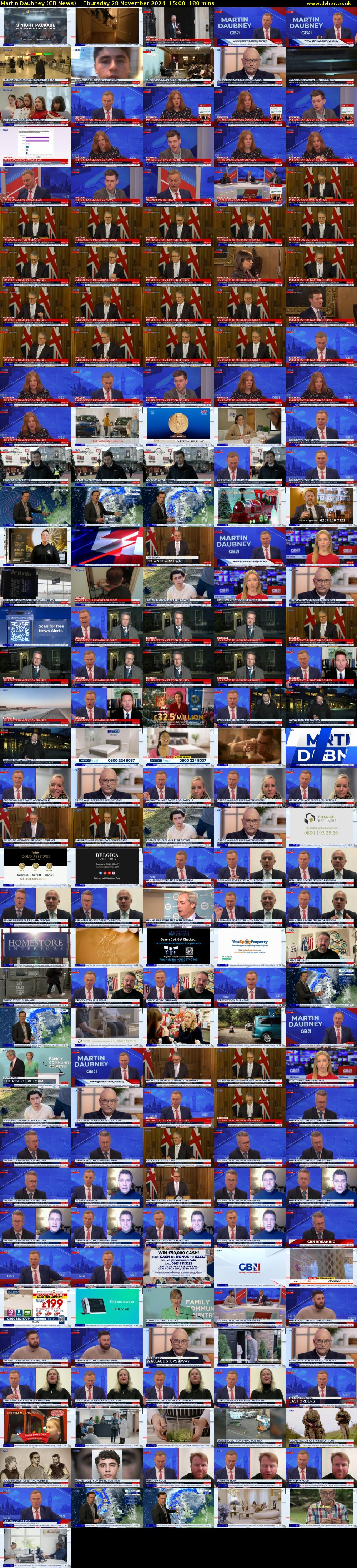 Martin Daubney (GB News) Thursday 28 November 2024 15:00 - 18:00