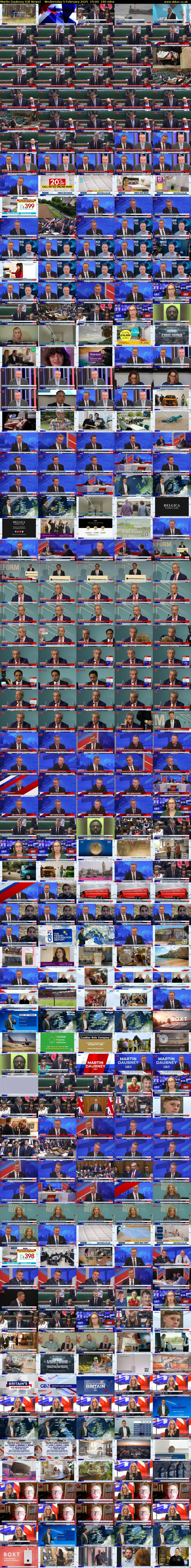 Martin Daubney (GB News) Wednesday 5 February 2025 15:00 - 18:00