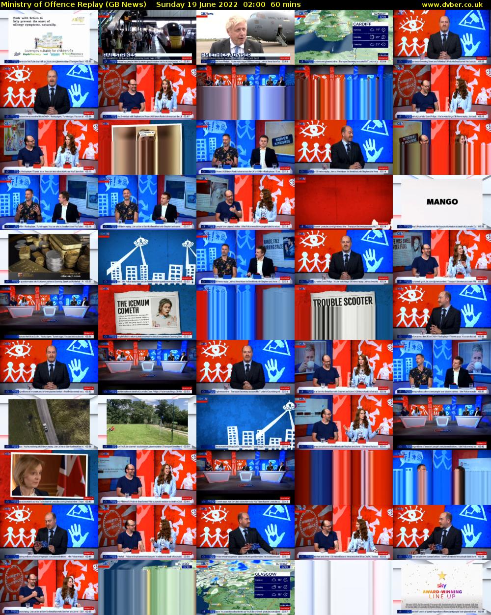 Ministry of Offence Replay (GB News) Sunday 19 June 2022 02:00 - 03:00