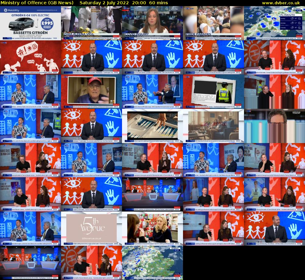 Ministry of Offence (GB News) Saturday 2 July 2022 20:00 - 21:00
