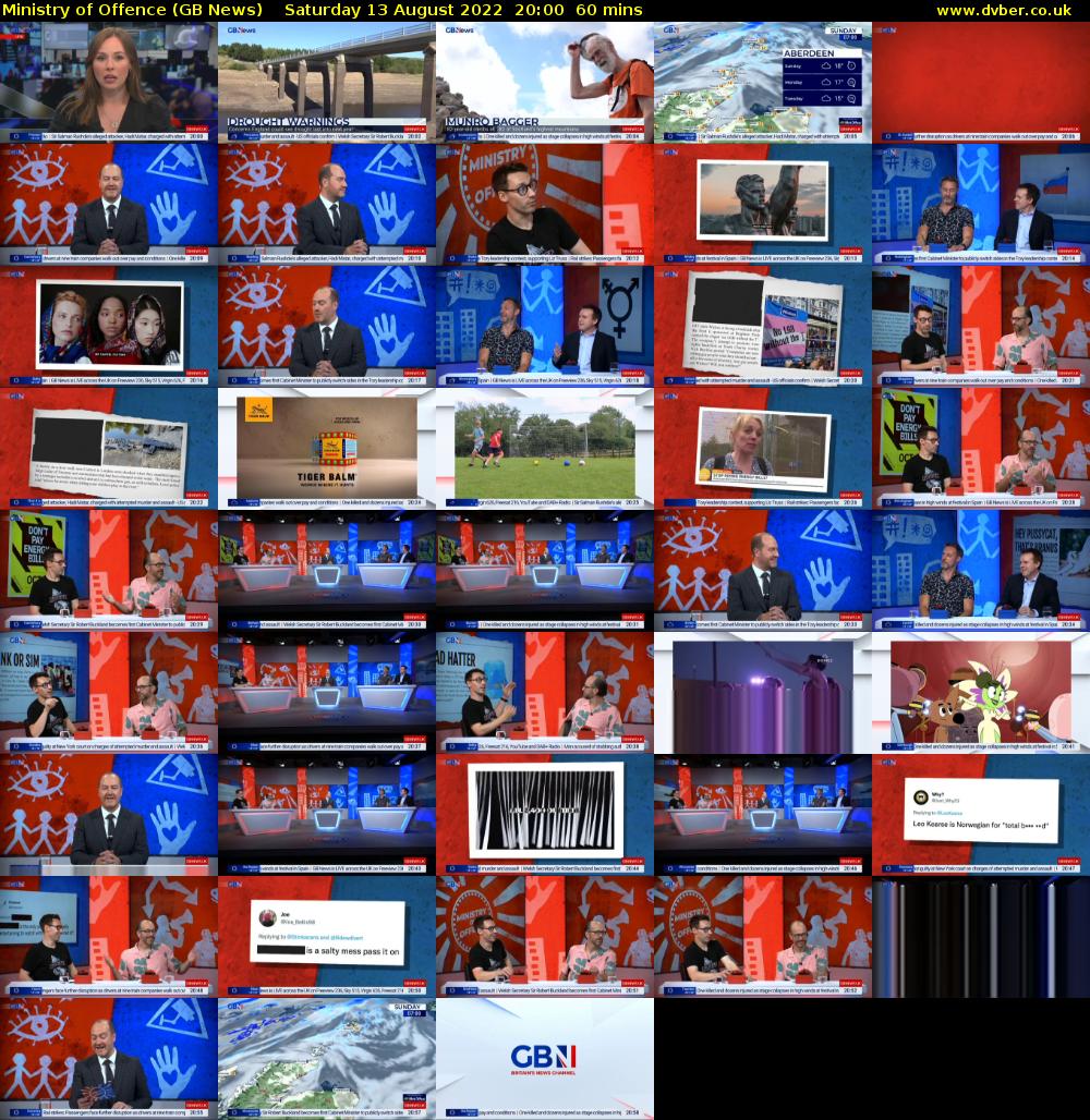 Ministry of Offence (GB News) Saturday 13 August 2022 20:00 - 21:00