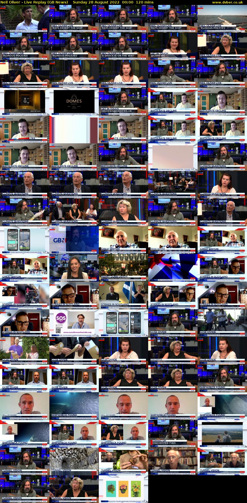 Neil Oliver - Live Replay (GB News) Sunday 28 August 2022 00:00 - 02:00