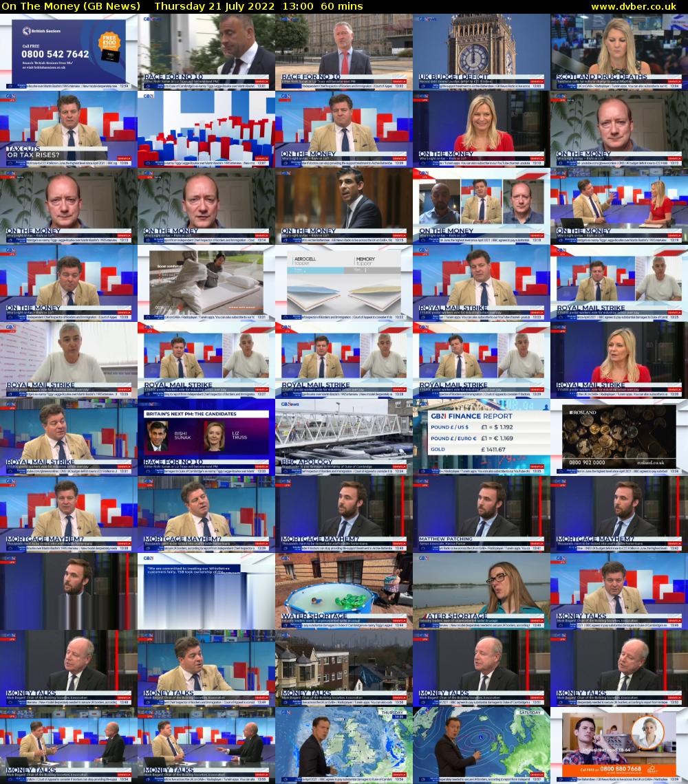 On The Money (GB News) Thursday 21 July 2022 13:00 - 14:00